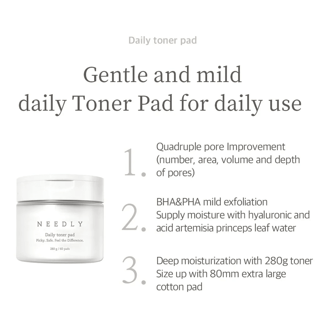 NEEDLY Daily Toner Pad 60pcs - BelluBeauty