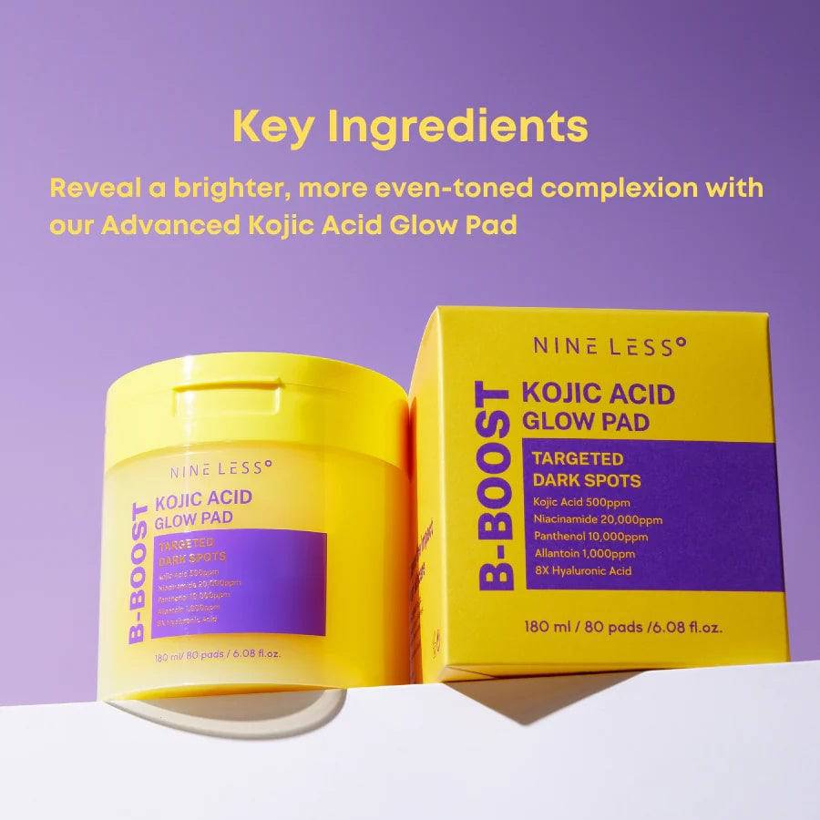 NINELESS B-Boost Kojic Acid Glow Pad 80pcs - BelluBeauty