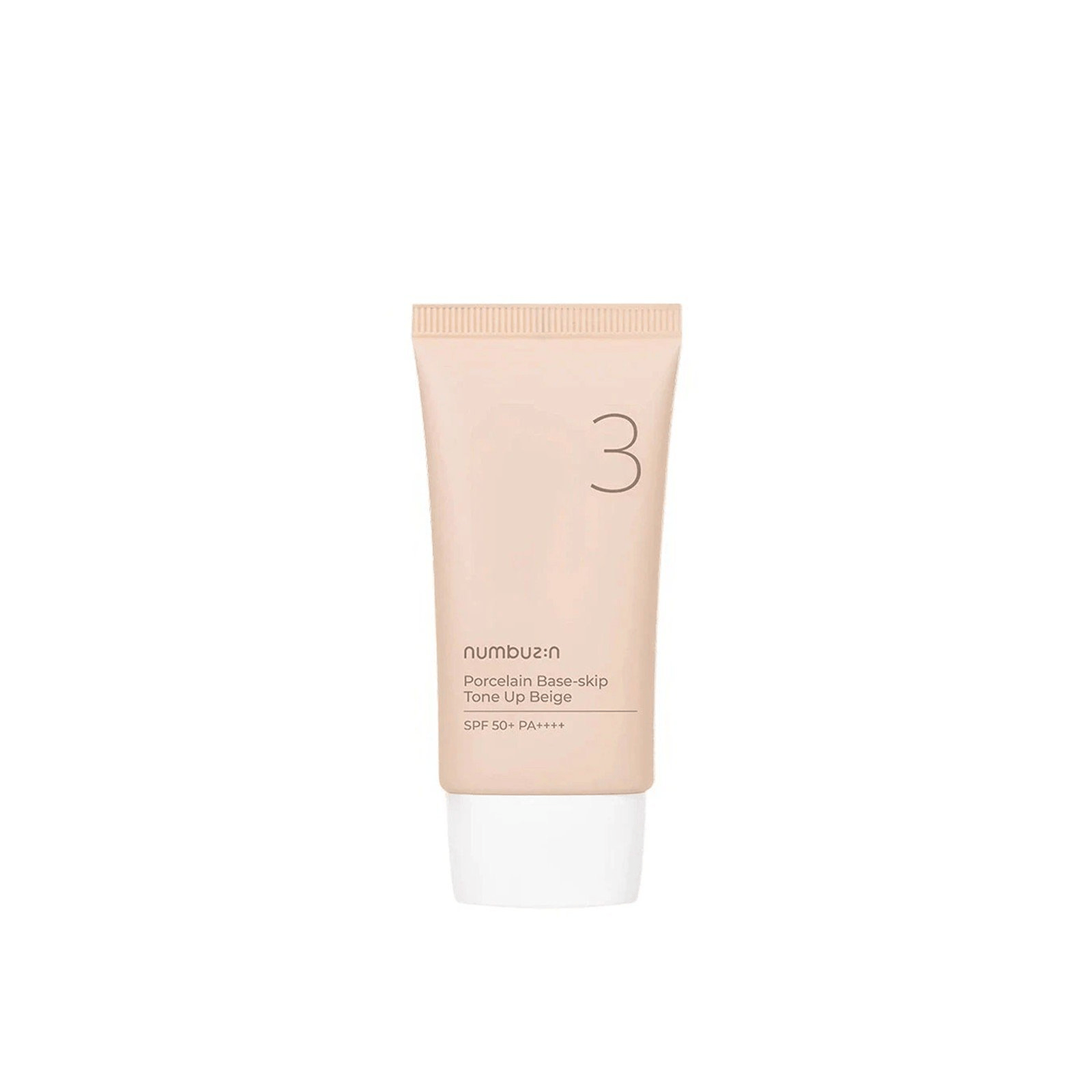 NUMBUZIN No.3 Porcelain Base-Skip Tone Up Beige 50ml SPF50+ - BelluBeauty