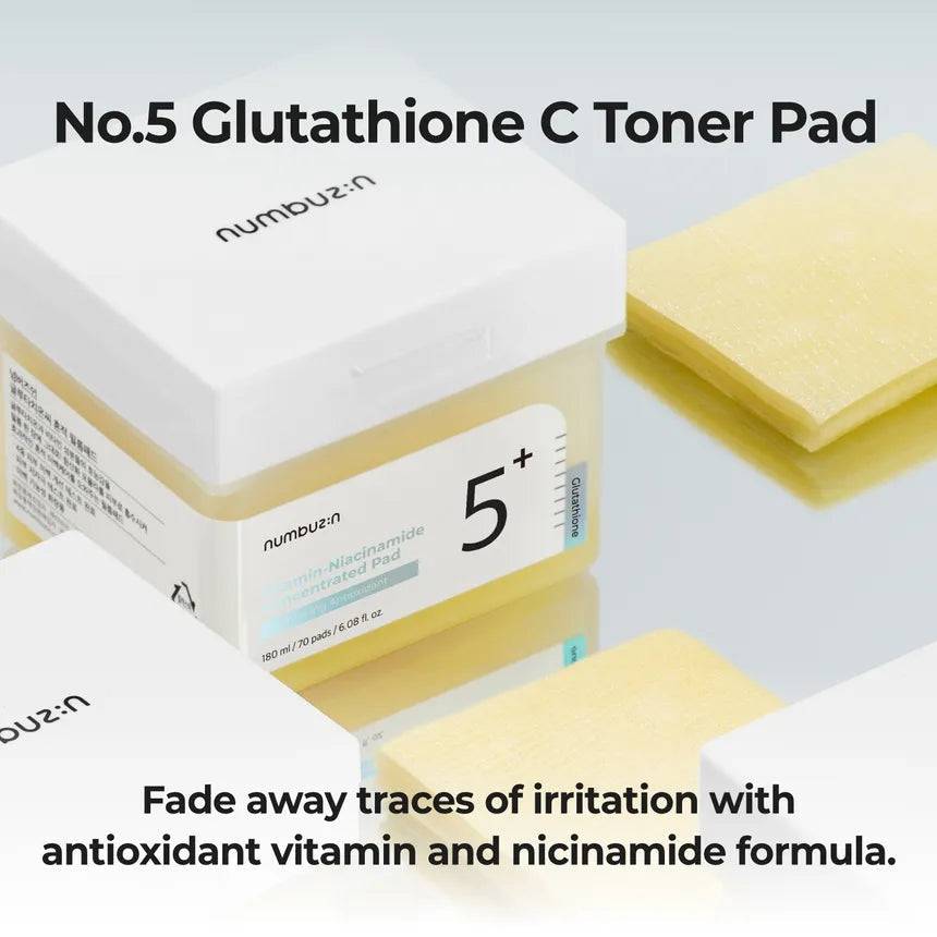 NUMBUZIN No.5 Glutathione Vitamin Concentrated Pad 70pcs - BelluBeauty