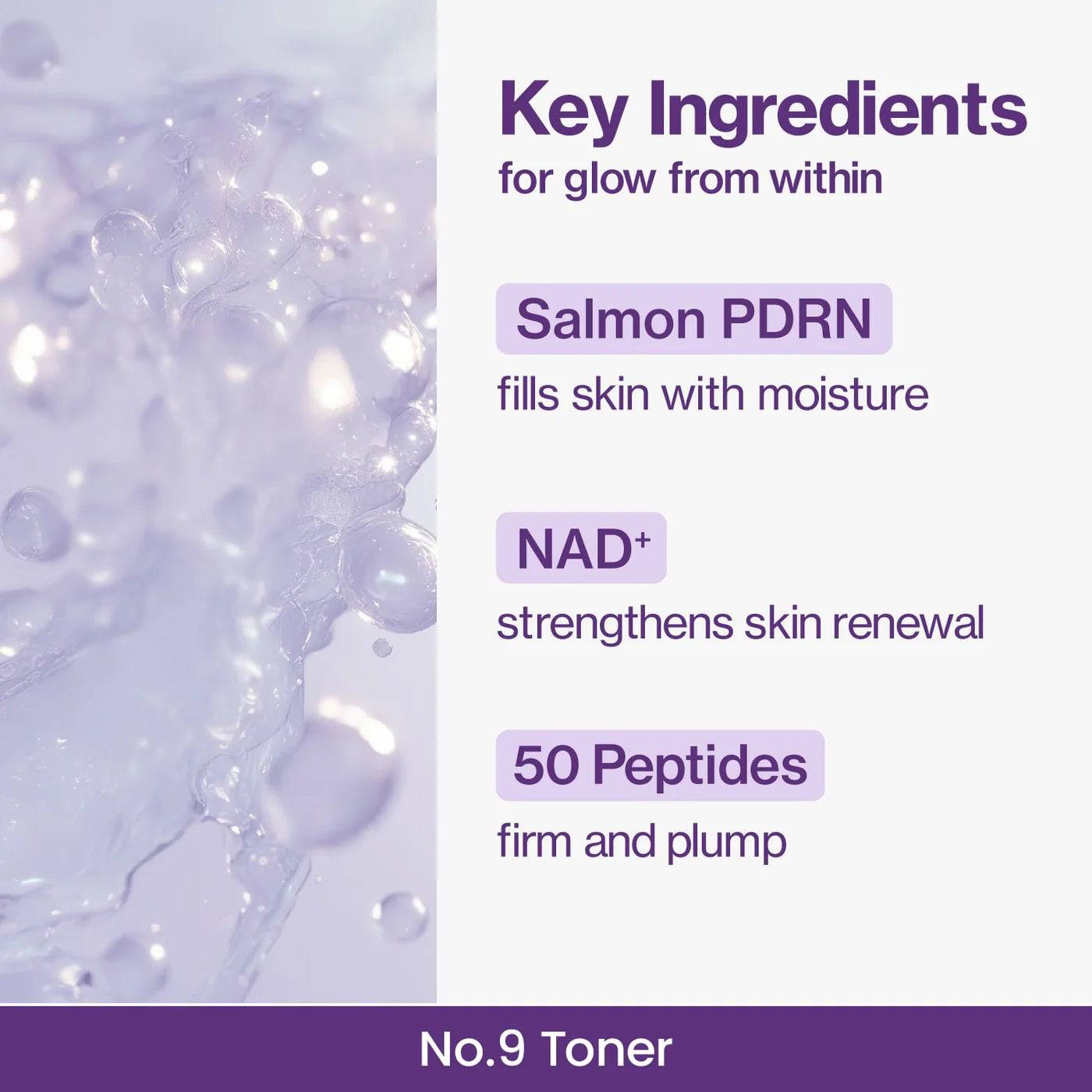 NUMBUZIN No.9 NAD+ PDRN Glow Boosting Toner 150ml - bellubeauty