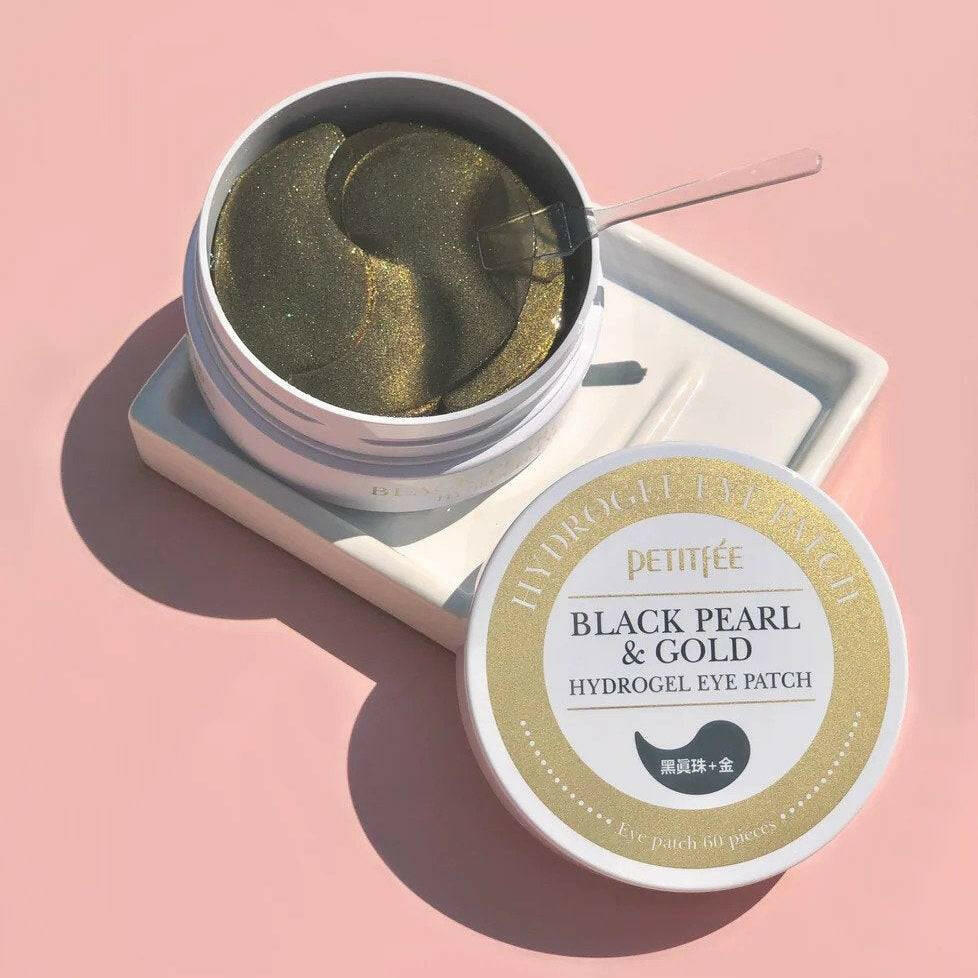 PETITFEE Black Pearl & Gold Hydrogel Eye Patch 60pcs - bellubeauty.