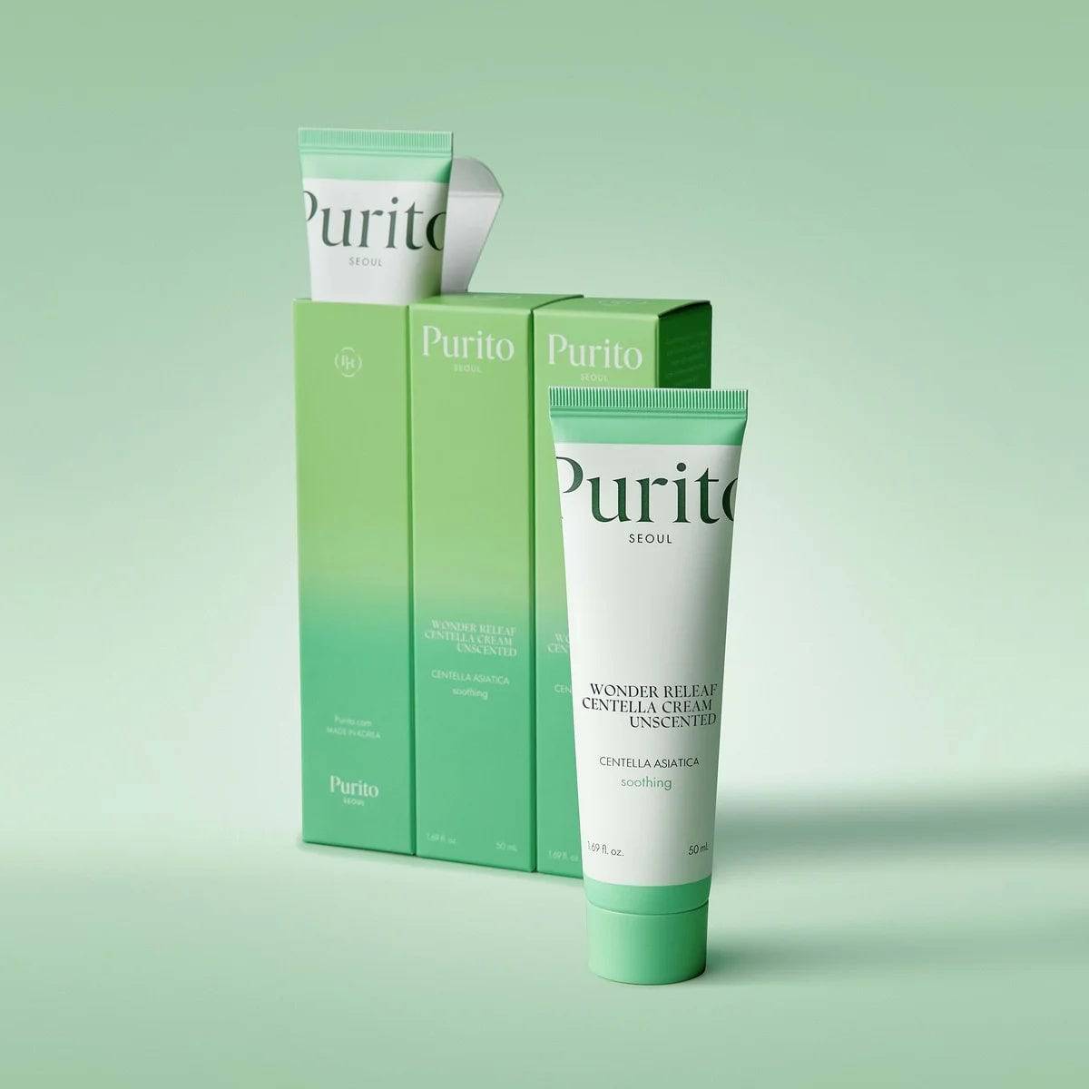 PURITO Seoul Wonder Releaf Centella Cream Unscented 50ml - BelluBeauty