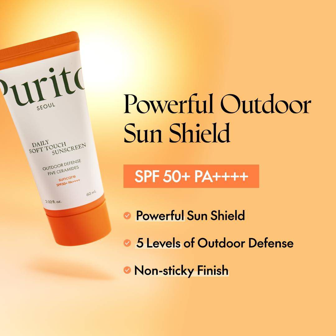 PURITO Seoul Daily Soft Touch Sunscreen 60ml SPF50+ PA++++ - BelluBeauty