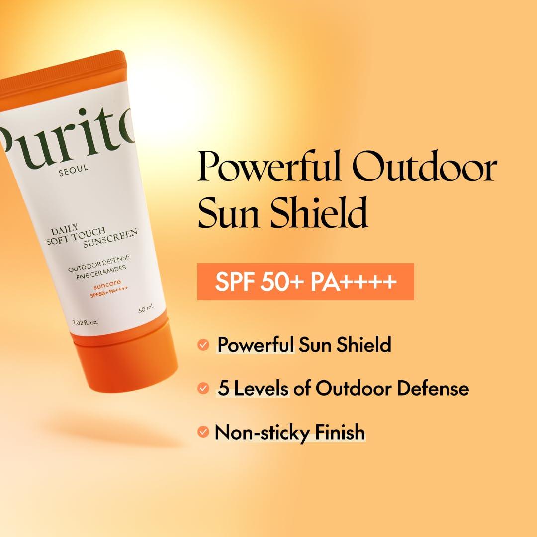 PURITO Seoul Daily Soft Touch Sunscreen 60ml SPF50+ PA++++ - bellubeauty