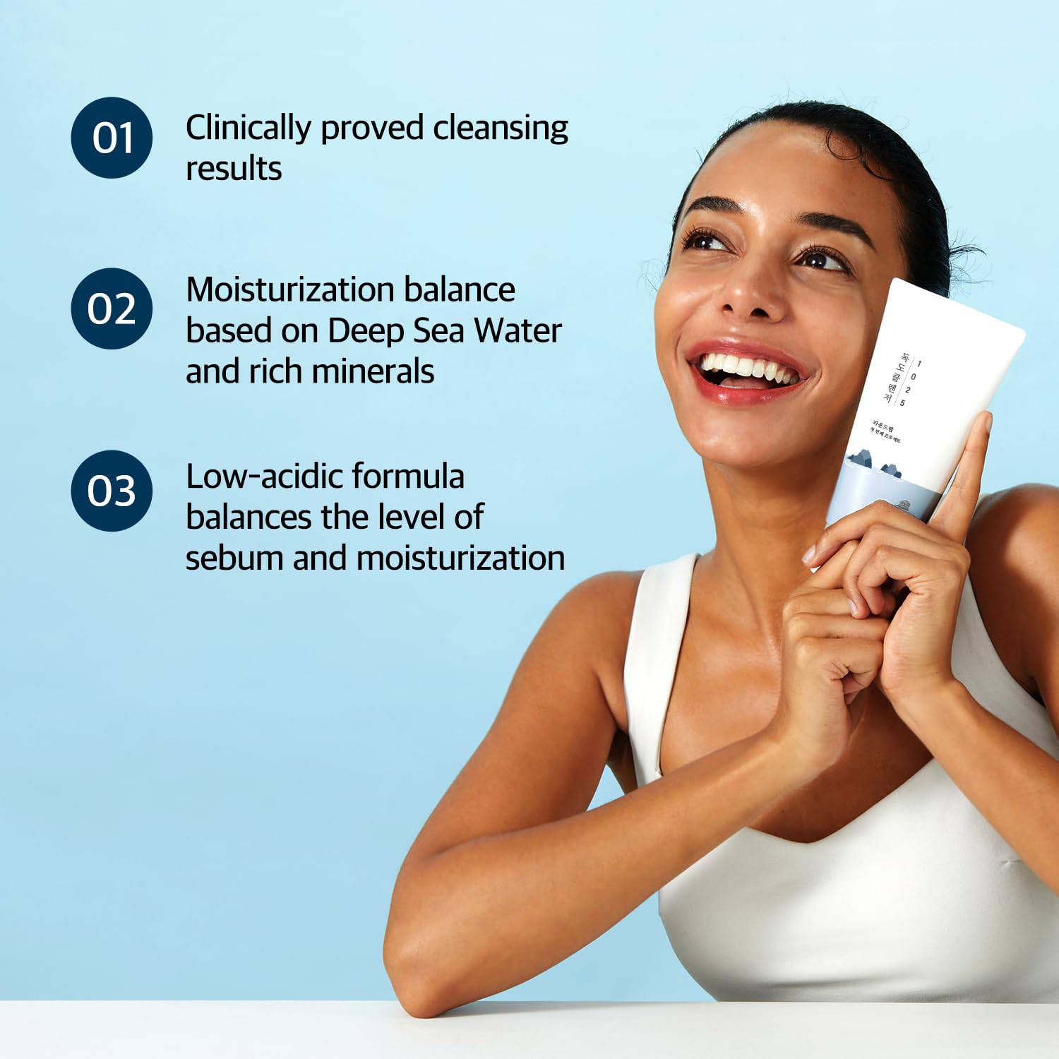 ROUND LAB 1025 Dokdo Cleanser 150ml - BelluBeauty