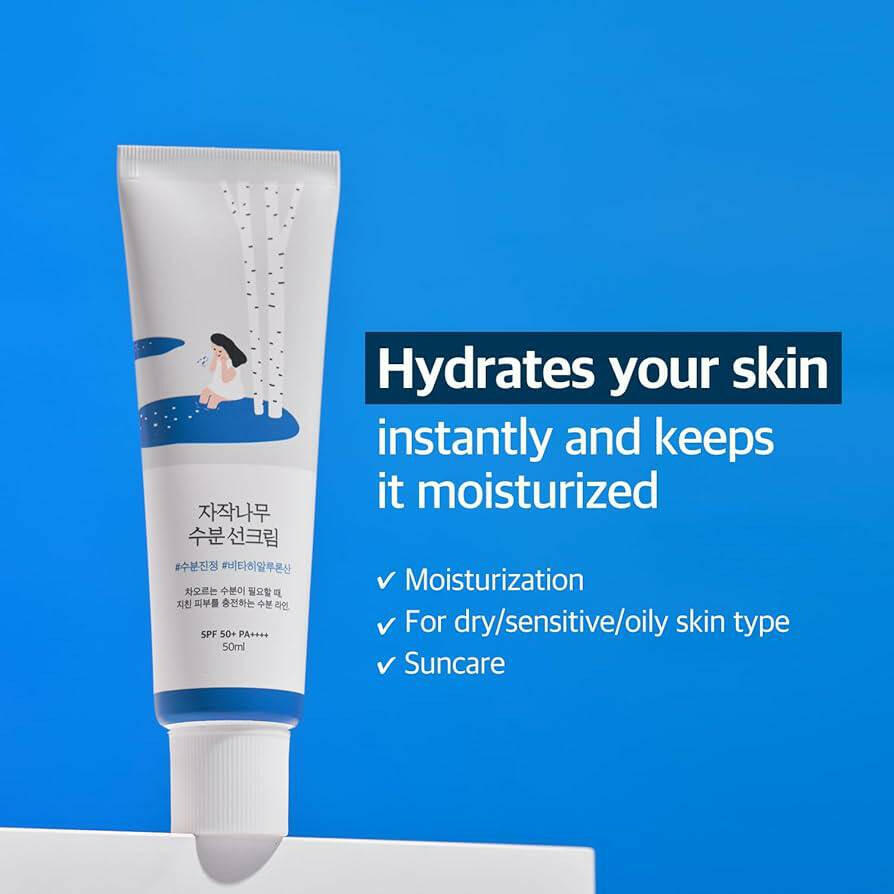 ROUND LAB Birch Juice Moisturizing Sunscreen 50ml SPF50+ - bellubeauty.