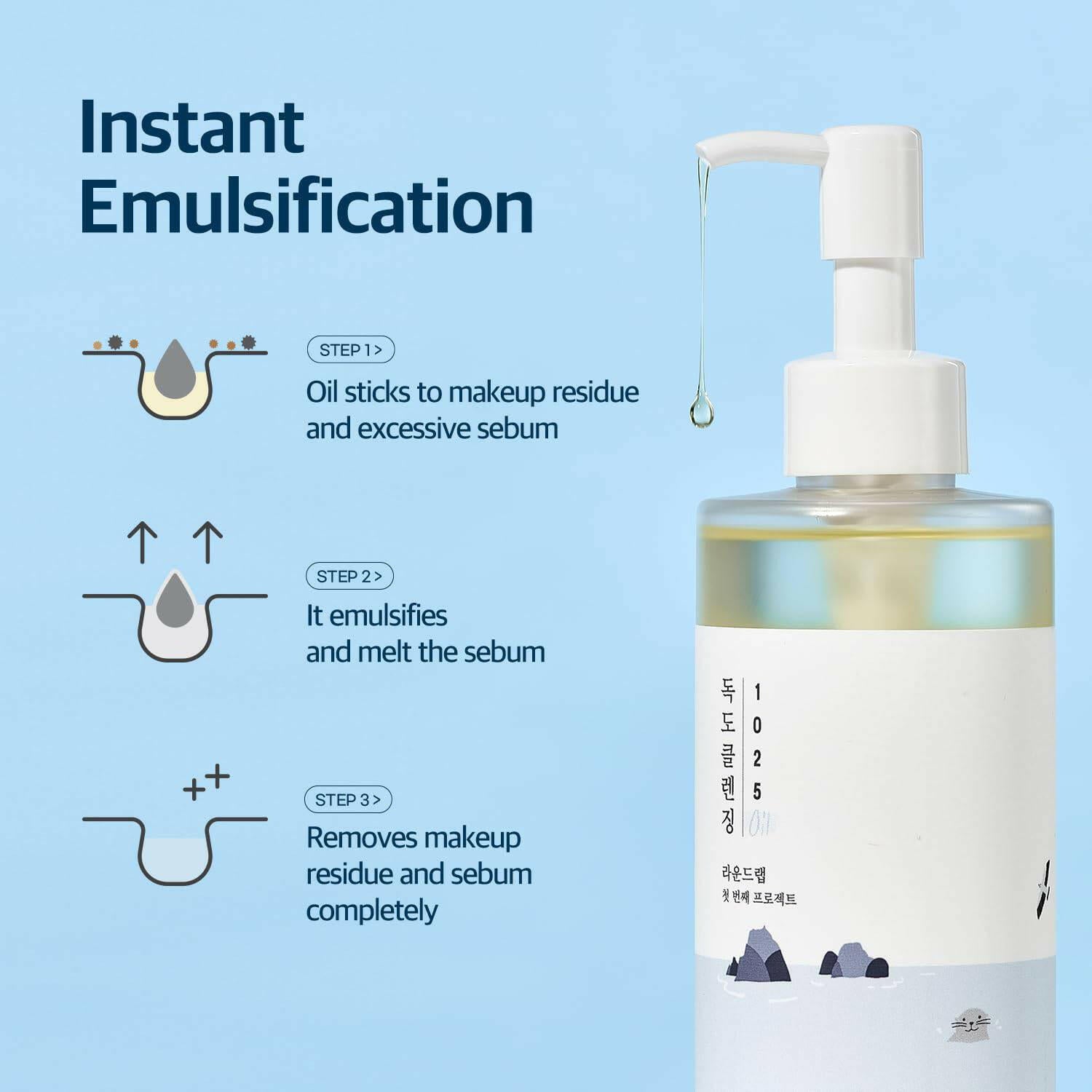 ROUND LAB 1025 Dokdo Cleansing Oil 200ml - bellubeauty.