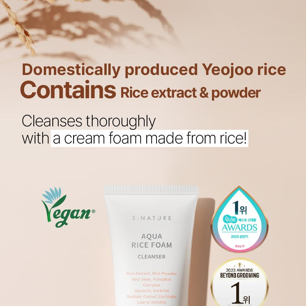 S.NATURE Aqua Rice Foam Cleanser 80ml