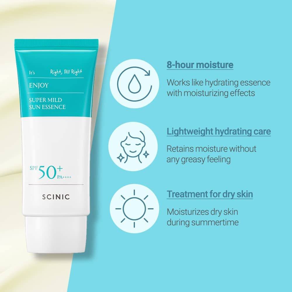 SCINIC Enjoy Super Mild Sun Essence 50ml SPF50+ - bellubeauty