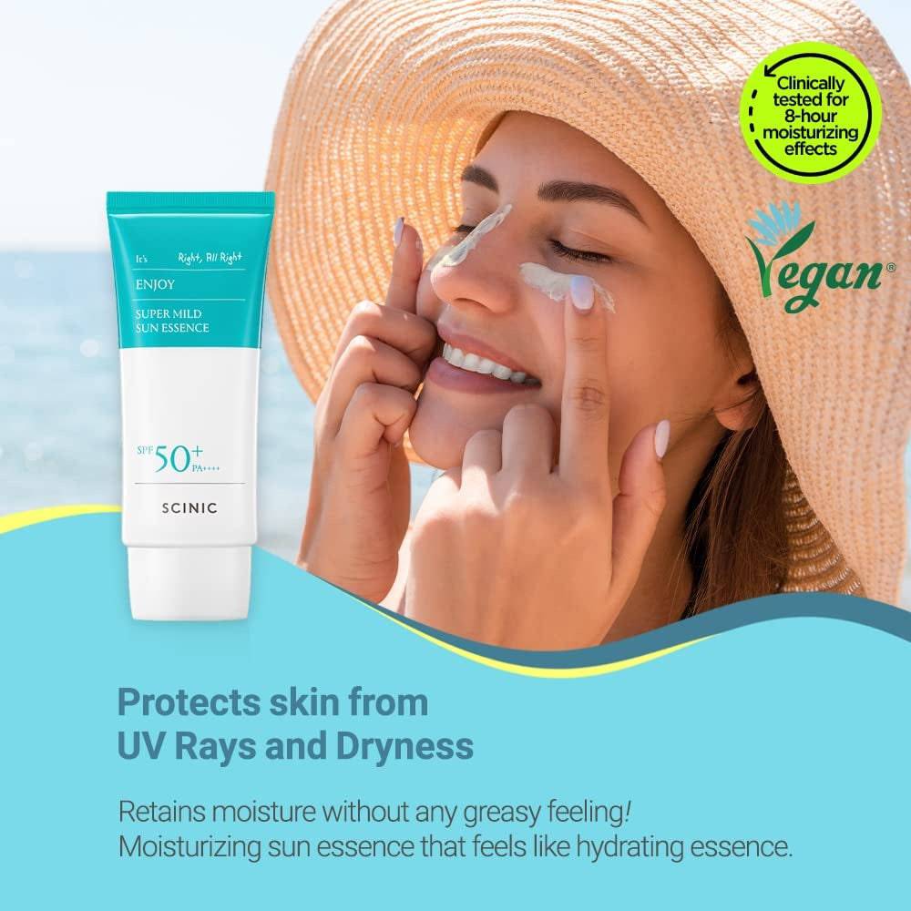 SCINIC Enjoy Super Mild Sun Essence 50ml SPF50+ - bellubeauty