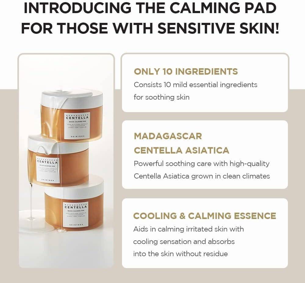 SKIN1004 Madagascar Centella Quick Calming Pad 70pcs - BelluBeauty