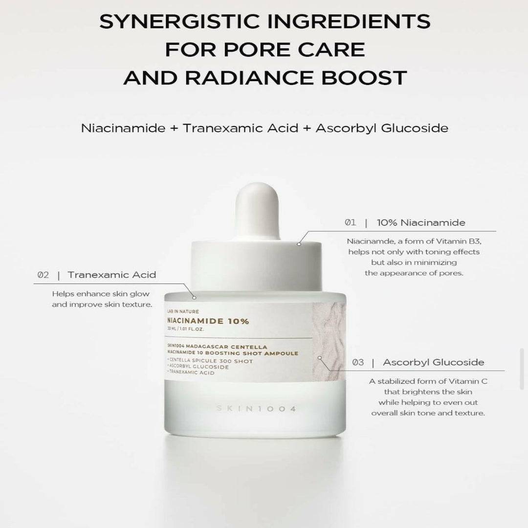 SKIN1004 Madagascar Centella Niacinamide 10 Boosting Shot Ampoule - BelluBeauty