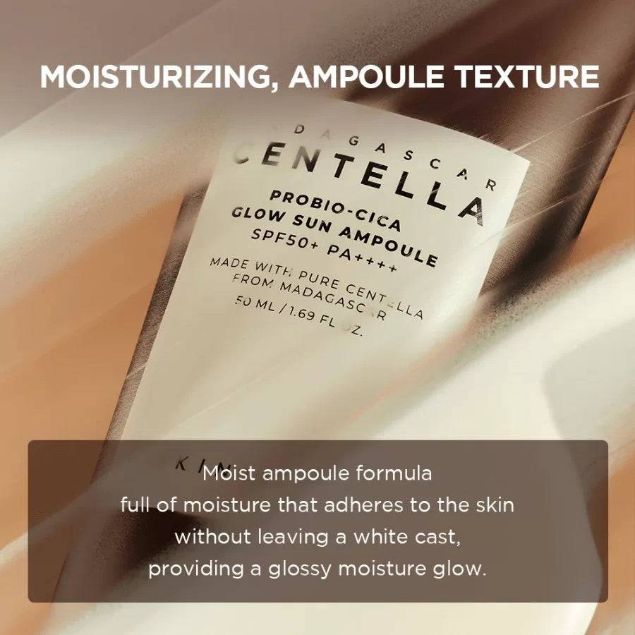 SKIN1004 Madagascar Centella Probio-Cica Glow Sun Ampoule 50ml SPF50+ - BelluBeauty
