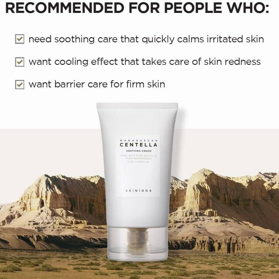 SKIN1004 Madagascar Centella Soothing Cream 75ml - BelluBeauty