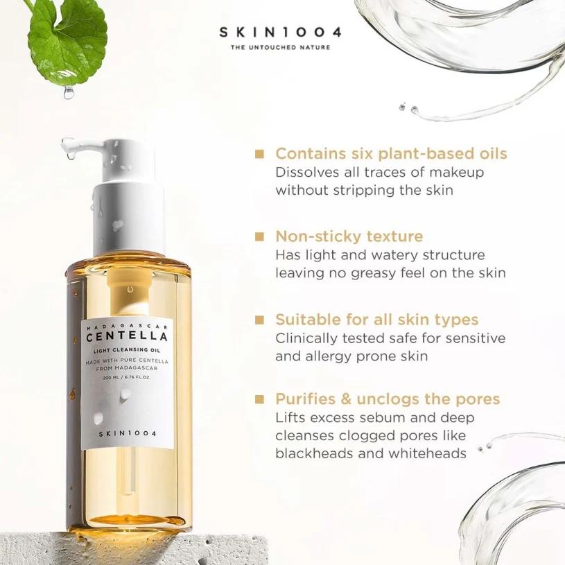 SKIN1004 Madagascar Centella Light Cleansing Oil 200ml - bellubeauty