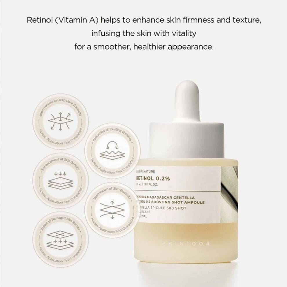 SKIN1004 Madagascar Centella Retinol 0.2 Boosting Shot Ampoule 30ml - BelluBeauty