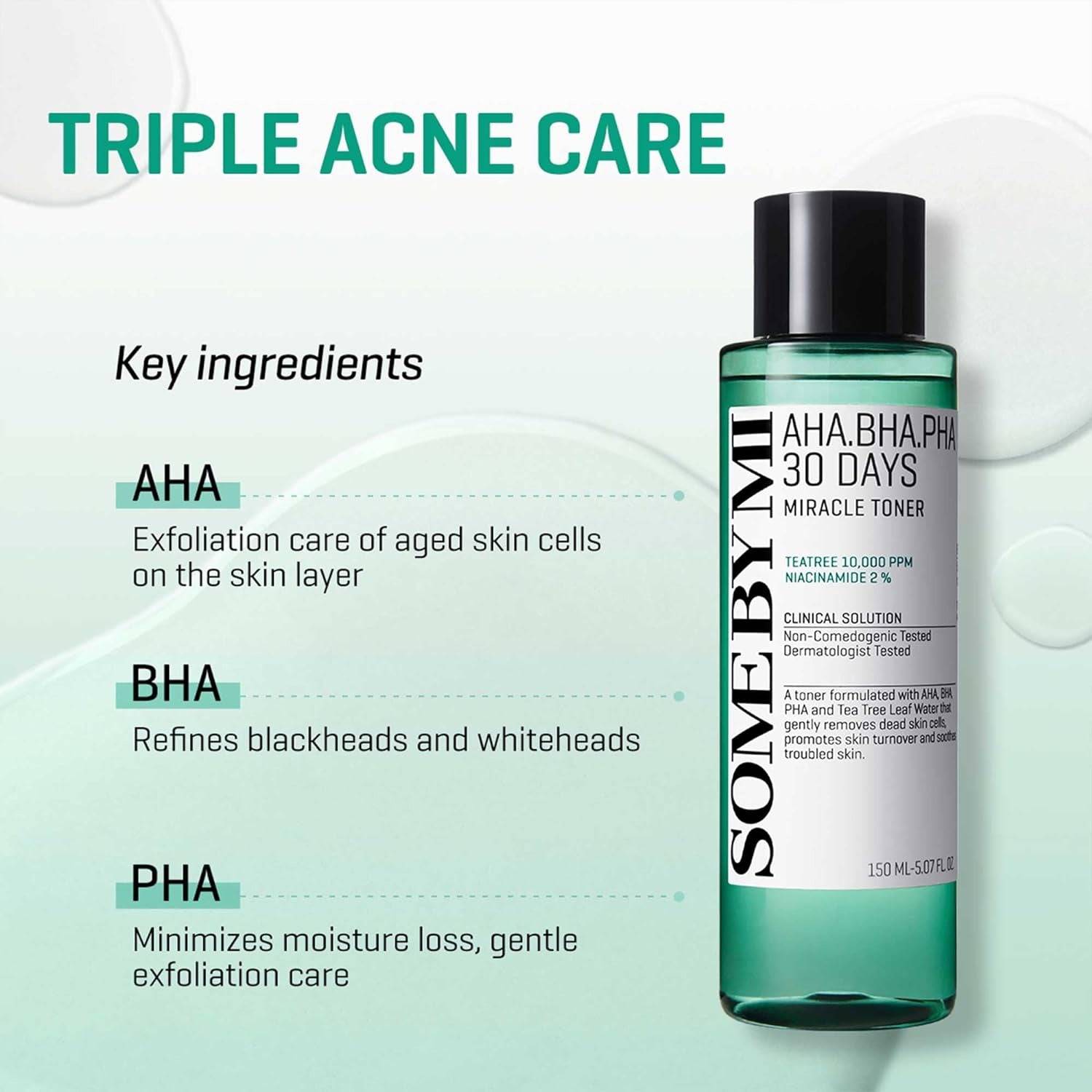 SOME BY MI AHA BHA PHA 30 Days Miracle Toner 150ml - BelluBeauty