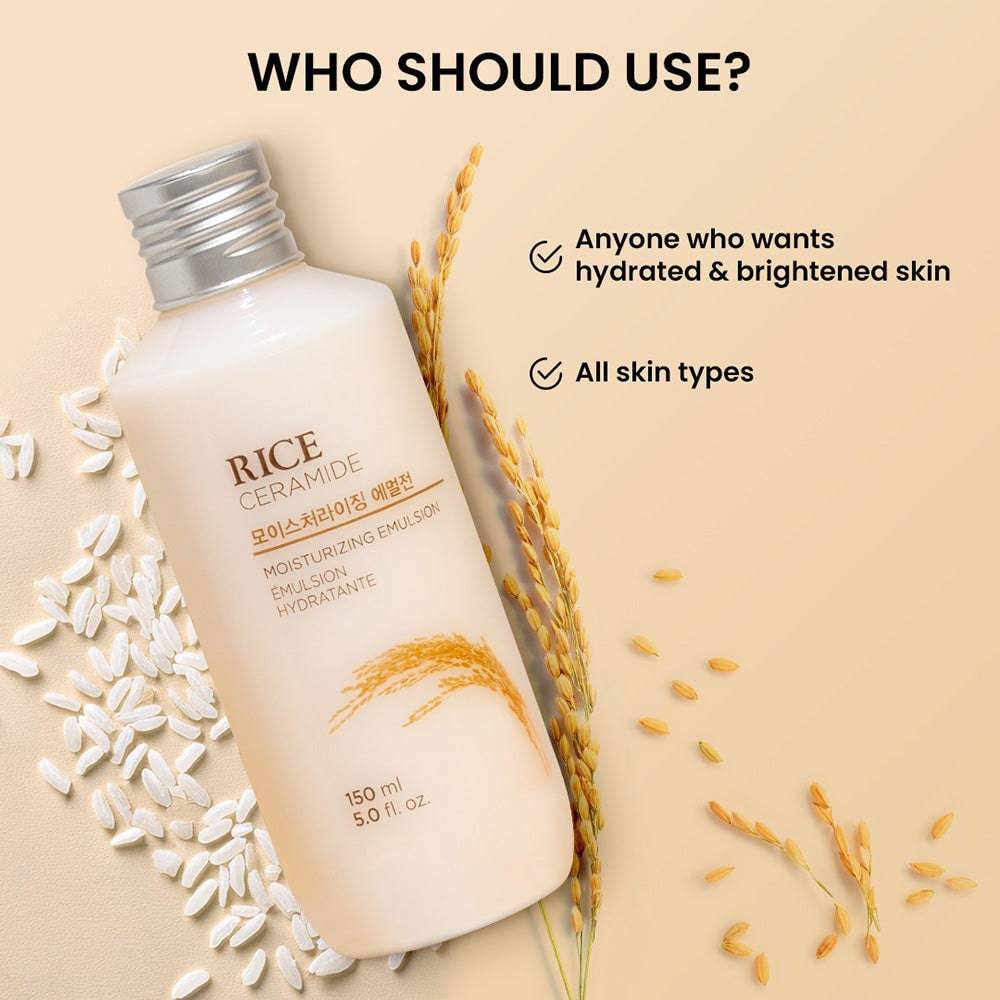 THE FACE SHOP Rice & Ceramide Moisturizing Emulsion 150ml - BelluBeauty