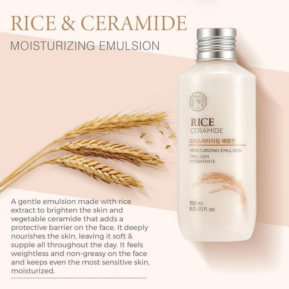 THE FACE SHOP Rice & Ceramide Moisturizing Emulsion 150ml - BelluBeauty