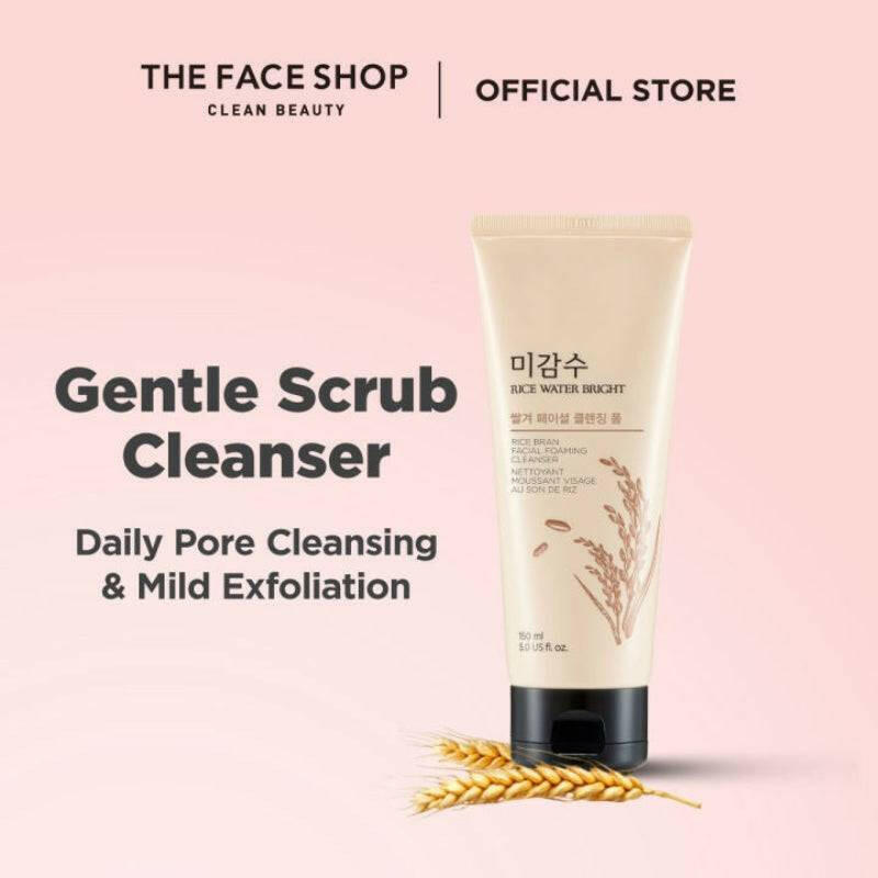 THE FACE SHOP Rice Water Bright Rice Bran Facial Foaming Cleanser 150ml - bellubeauty