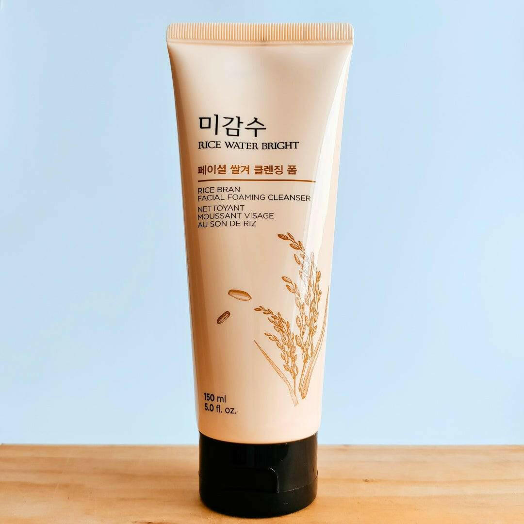THE FACE SHOP Rice Water Bright Rice Bran Facial Foaming Cleanser 150ml - bellubeauty