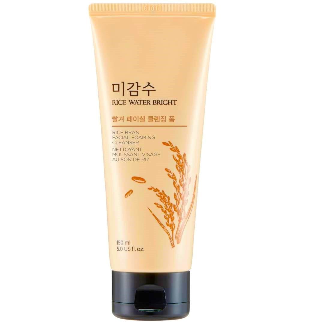 THE FACE SHOP Rice Water Bright Rice Bran Facial Foaming Cleanser 150ml - BelluBeauty