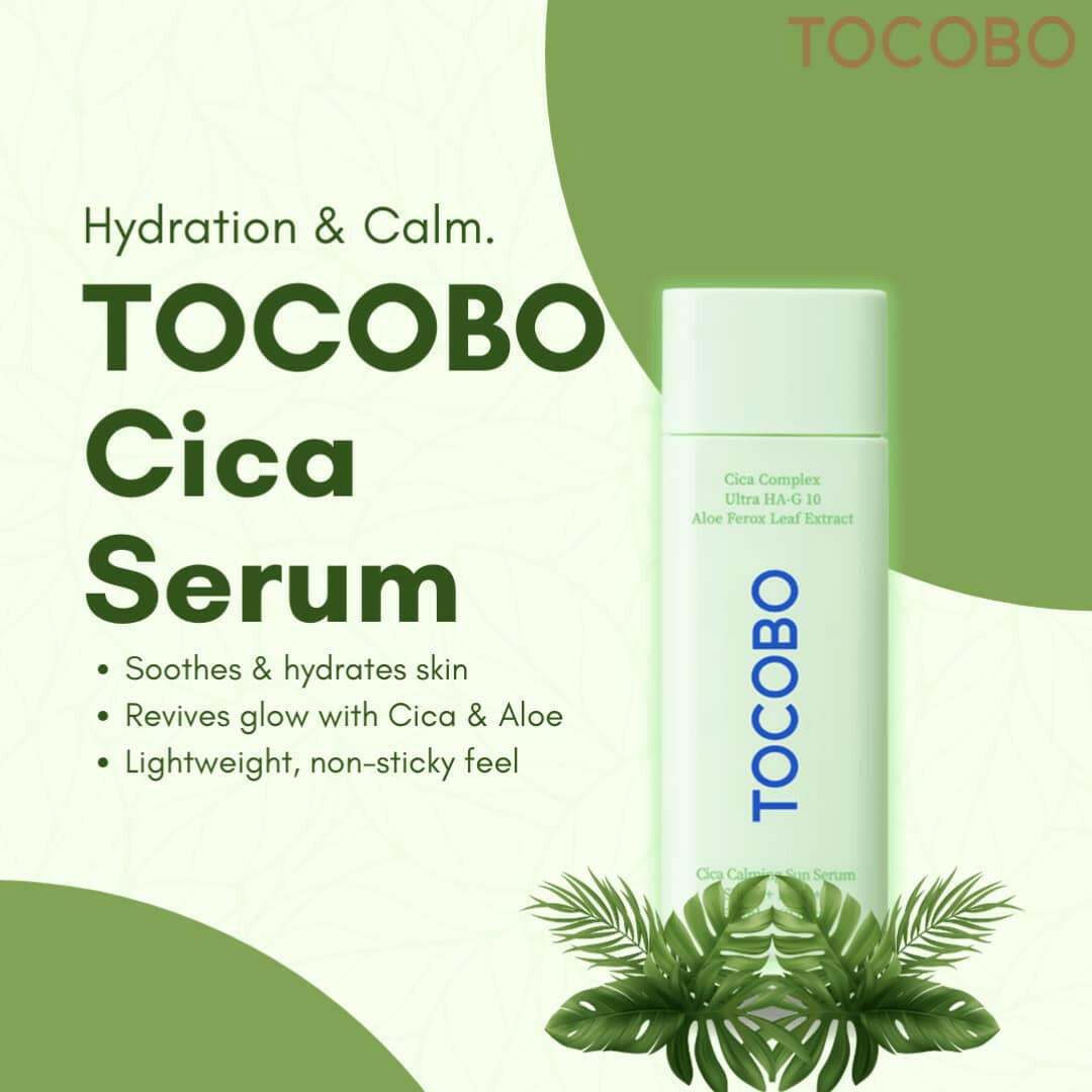 TOCOBO Cica Calming Sun Serum SPF50+ PA++++ 50ml - bellubeauty