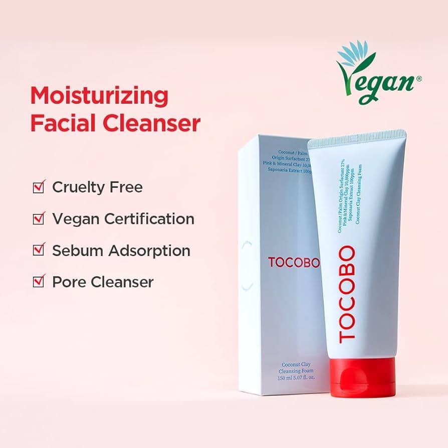 TOCOBO Coconut Clay Cleansing Foam 150ml - BelluBeauty