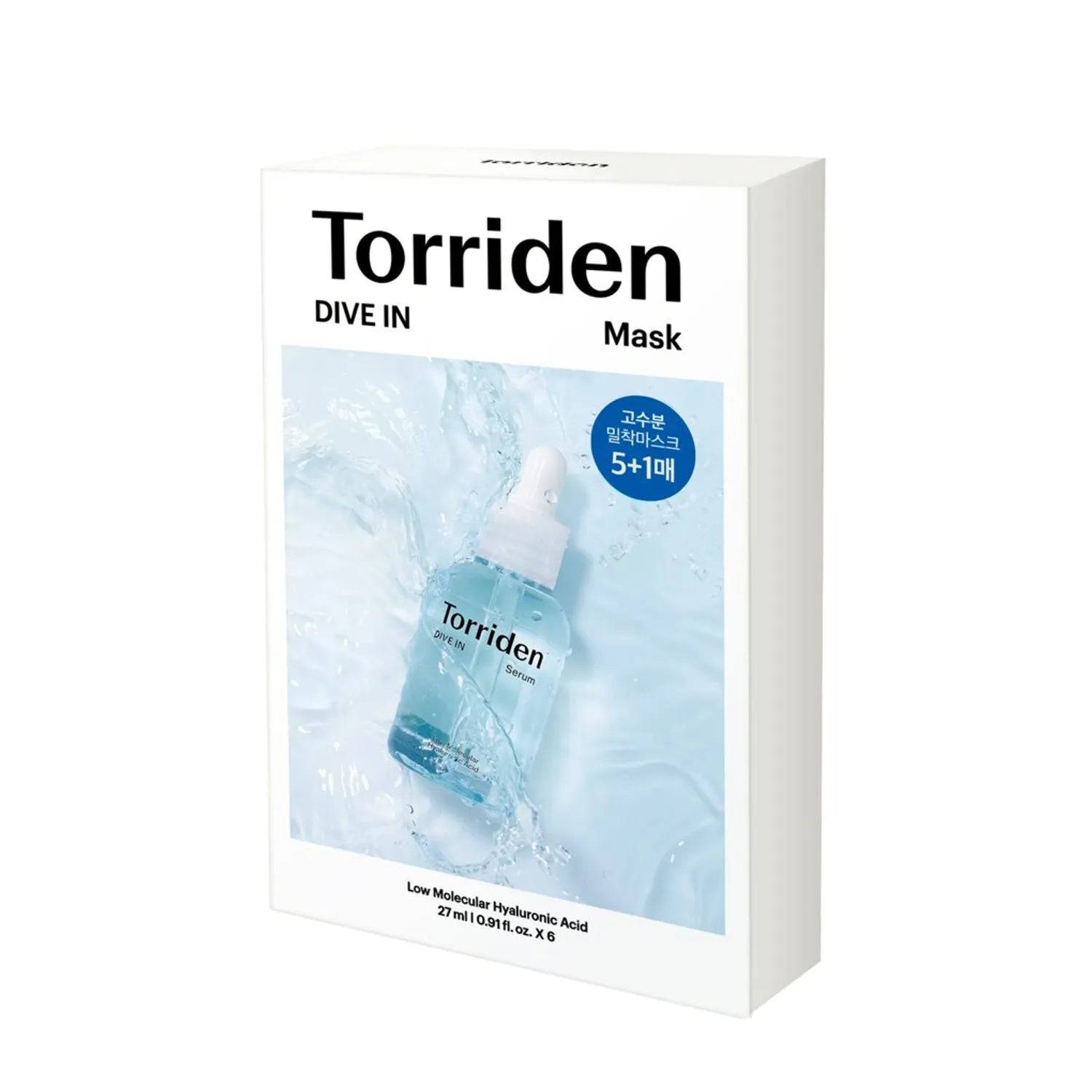 TORRIDEN Dive-In Low Molecular Hyaluronic Acid Mask Sheet 6pcs - bellubeauty