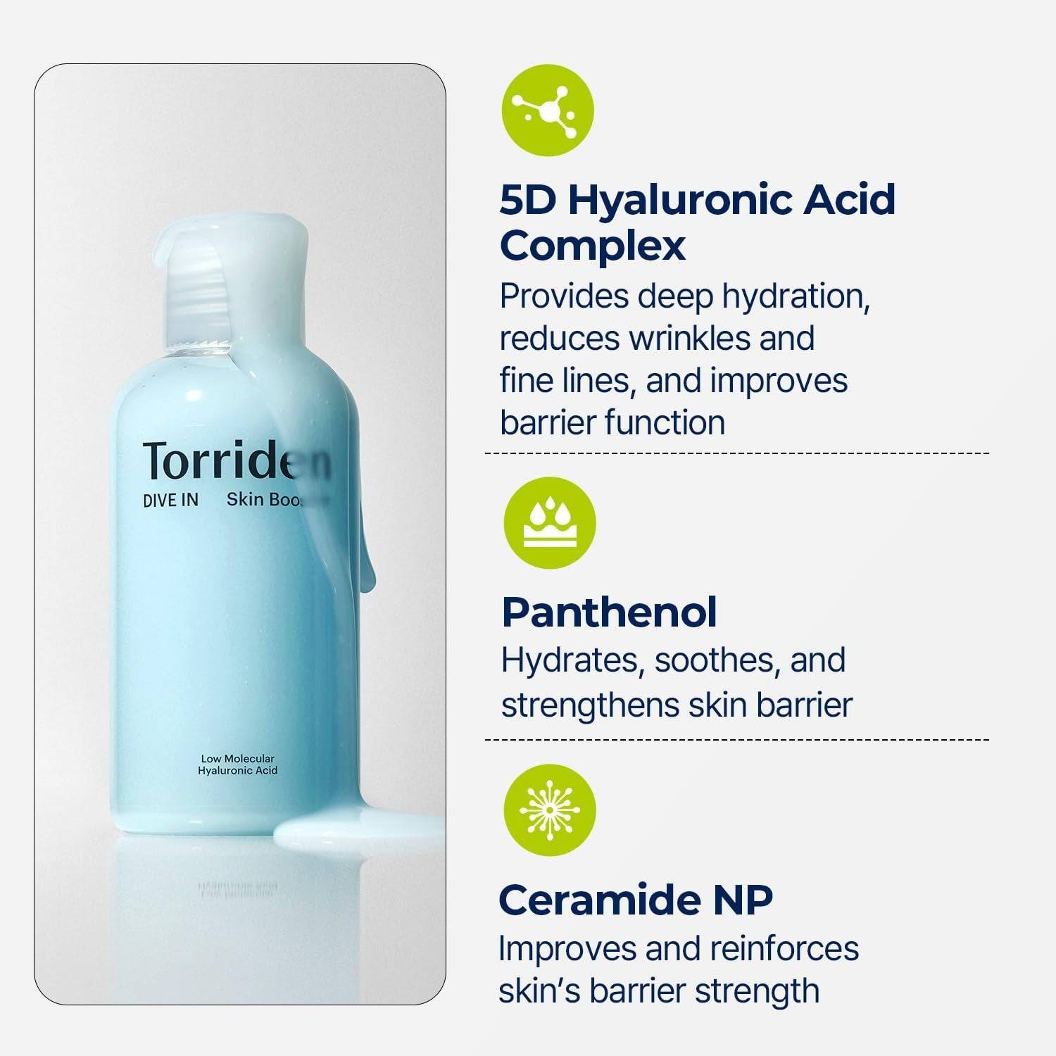TORRIDEN Dive In Low Molecular Hyaluronic Acid Skin Booster 200ml - BelluBeauty