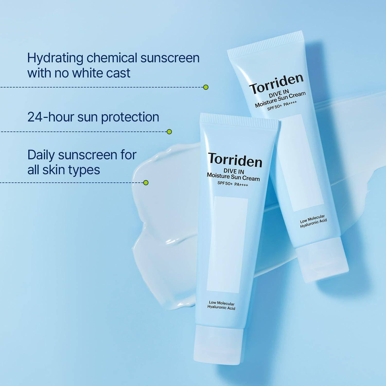 TORRIDEN Dive-In Watery Moisture Sun Cream 60ml SPF50+ - bellubeauty